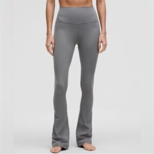 LULULEMON Align Ribbed Mini-Flared Pant Regular Leggings Gray Slate Size 6 Yoga‎